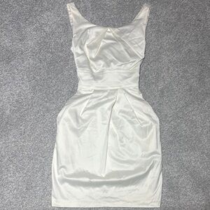 Teeze Me ivory Satin Mini Dress vintage inspired classic classy elegant size 3